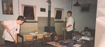 Ronny en bernie aan het vegen. Kamp 1995